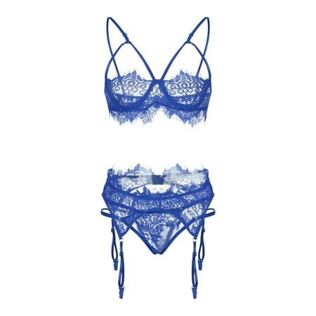Intimates New Fashion Lace Lingerie Underwear Sleepwear G-string Pajamas Garter Polyester no underwire sports bra Blue
Intimates New Fashion Lace Lingerie Underwear Sleepwear G-string Pajamas Garter Polyester no underwire sports bra Blue
