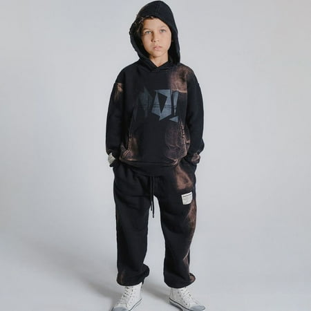 Unisex Bleached Set - Black Size 2/3 Years | Cotton
