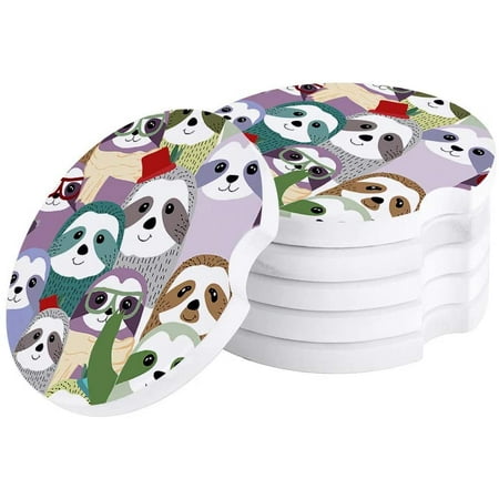 KXMDXA Cartoon Cute Sloth Family Set of 2 Car Coaster for Drinks Absorbent Ceramic Stone Coasters Cup Mat with Cork Base for Home Kitchen Room Coffee Table Bar Decor
KXMDXA Cartoon Cute Sloth Family Set of 2 Car Coaster for Drinks Absorbent Ceramic Stone Coasters Cup Mat with Cork Base for Home Kitchen Room Coffee Table Bar Decor