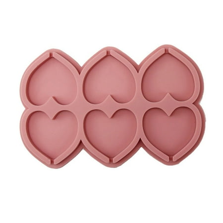 HOMEIU 6-Cavity Silicone Lollipop Mold Paste Mould Star Heart Round Shape Kids Baking
