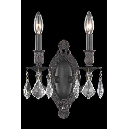 Wall Sconces 2 Light With Clear Crystal Royal Cut Dark Bronze size 9 in 120 Watts - World of Classic
Wall Sconces 2 Light With Clear Crystal Royal Cut Dark Bronze size 9 in 120 Watts - World of Classic