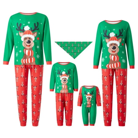 Family Matching Christmas Pajamas Sets Adults Kids Sleepwear Elk Print Tops + Pants Toddler Baby Jumpsuit Dog Scarf
Family Matching Christmas Pajamas Sets Adults Kids Sleepwear Elk Print Tops + Pants Toddler Baby Jumpsuit Dog Scarf
