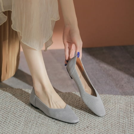Women‘s Knit Flats Shoes Lightweight Solid Color Square Toe Slip On Shoes Women‘s Footwear
Women‘s Knit Flats Shoes Lightweight Solid Color Square Toe Slip On Shoes Women‘s Footwear