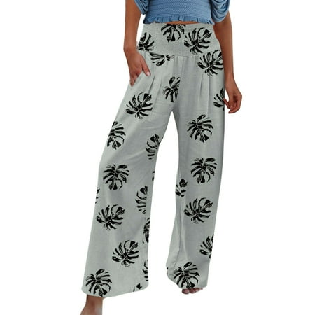 ZMHEGW Pants For Women Dressy Casual High Waist Wide Leg Palazzo Prints Smocked Elastic Waist Loose Comfy Pajama Pockets Trousers
ZMHEGW Pants For Women Dressy Casual High Waist Wide Leg Palazzo Prints Smocked Elastic Waist Loose Comfy Pajama Pockets Trousers
