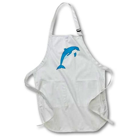 3dRose Cute Blue Dolphin Illustration - Full Length Apron 24 by 30-inch White With Pockets
3dRose Cute Blue Dolphin Illustration - Full Length Apron 24 by 30-inch White With Pockets