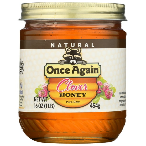 Once Again Clover Honey, Pure Raw Grade A, 16 Oz.
