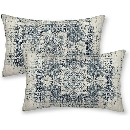 Boho Lumbar Pillow Covers 16x16 Set of 2 Ethnic Design Decorative Throw Pillows Linen Blue White Carpet Pattern Farmhouse Cushion Pillow Covers for Sofa Couch Outdoor Decor
Boho Lumbar Pillow Covers 16x16 Set of 2 Ethnic Design Decorative Throw Pillows Linen Blue White Carpet Pattern Farmhouse Cushion Pillow Covers for Sofa Couch Outdoor Decor