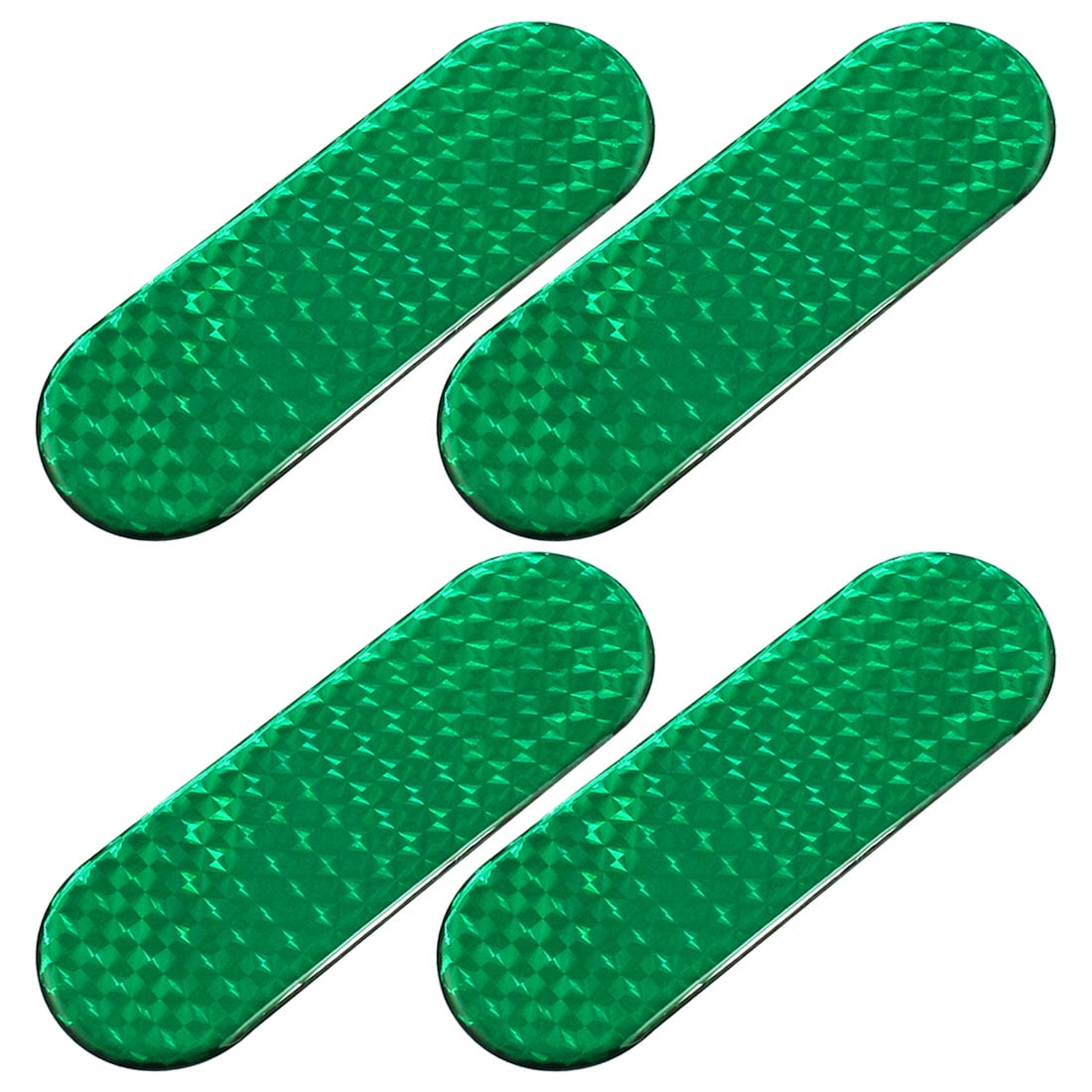 4Pcs Green Reflective Safety Warning Self-adhesive Tape Sticker 12 x 4cm for Car