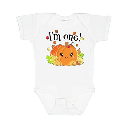 Inktastic I m One- Pumpkin Birthday Autumn Gift Baby Boy or Baby Girl Bodysuit