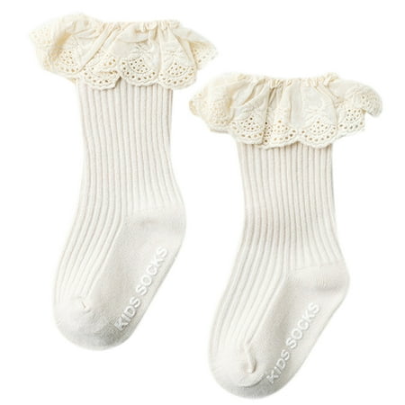 Toddler Infant Baby Girls Knee High Socks with Grips Ruffled Lace Ribbed Knit Solid Color Non-Skid Cotton Long Stockings
Toddler Infant Baby Girls Knee High Socks with Grips Ruffled Lace Ribbed Knit Solid Color Non-Skid Cotton Long Stockings