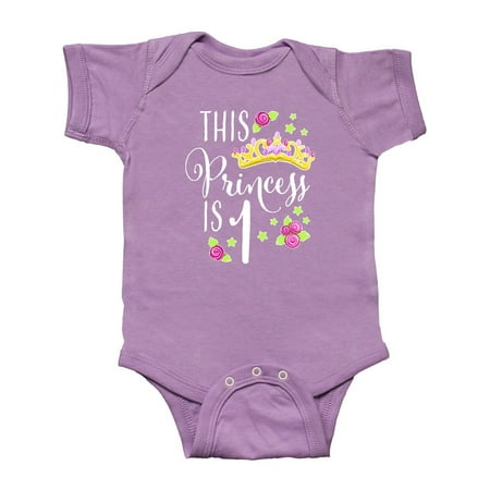 Inktastic This Princess is One- first birthday Gift Baby Girl Bodysuit