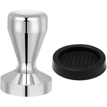 Coffee Tamper Espresso Coffee Press Stainless Steel Silver 51mm Tamper Coffee Shop Supplies with Silicone Tamper Mat
Coffee Tamper Espresso Coffee Press Stainless Steel Silver 51mm Tamper Coffee Shop Supplies with Silicone Tamper Mat