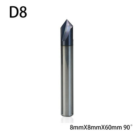 1pcs Hard Tungsten Steel Chamfering Milling Cutter 3 Blade 90 Degree CNC End Mil