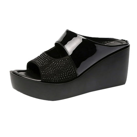 Alueeu ladies shoes casual Women Leisure Shoes Platform Wedges Fish Mouth Sandals Thick Bottom Slippers Black 38
Alueeu ladies shoes casual Women Leisure Shoes Platform Wedges Fish Mouth Sandals Thick Bottom Slippers Black 38
