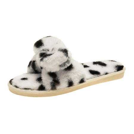 Pgeraug womens slippers Women Slip-On ry Flat Home Leopard Bow Open Toe Keep Warm Slippers Shoes mens slippers White 37
Pgeraug womens slippers Women Slip-On ry Flat Home Leopard Bow Open Toe Keep Warm Slippers Shoes mens slippers White 37
