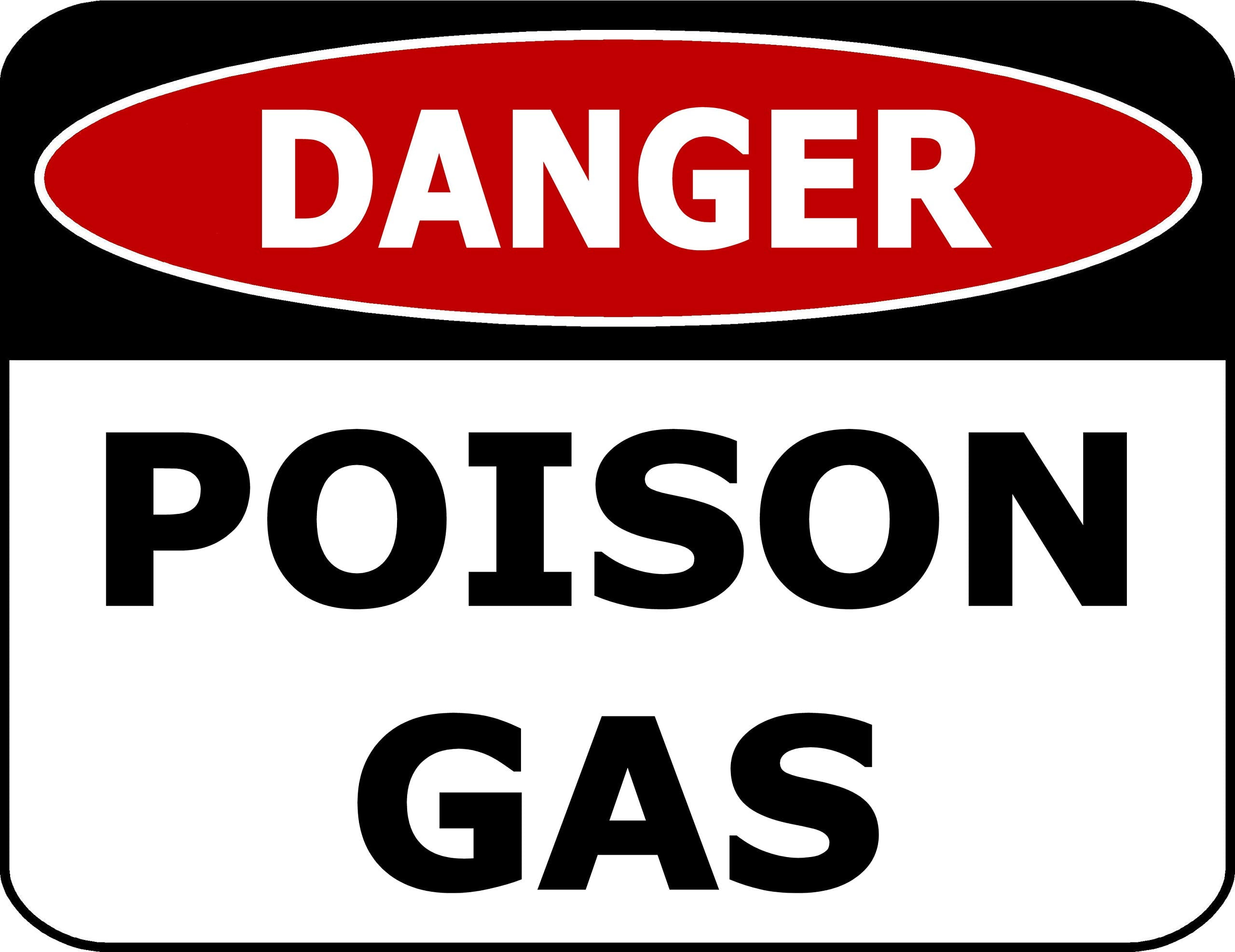 Danger Poison Gas 11 5 Inch 9 Inch Laminated OSHA Safety Sign Walmart