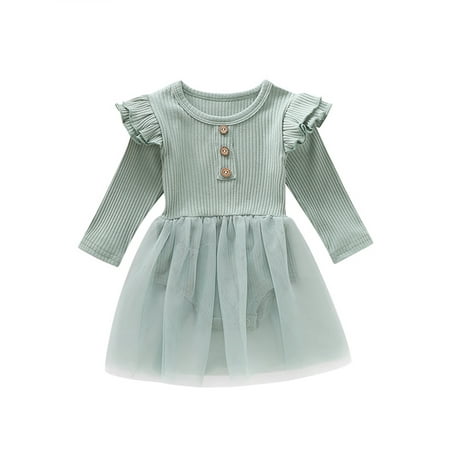 Bebiullo Newborn Baby Girls Spring Fall Clothes Knit Long Sleeve Tutu Dress Fluffy Tulle Dress Princess Dress Grey 6-12 Months
Bebiullo Newborn Baby Girls Spring Fall Clothes Knit Long Sleeve Tutu Dress Fluffy Tulle Dress Princess Dress Grey 6-12 Months