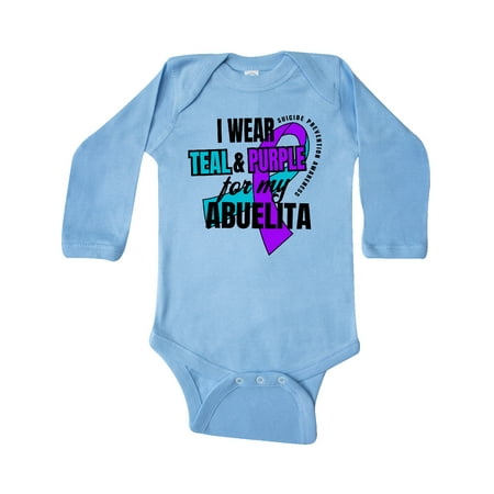 Inktastic Suicide Prevention I Wear Teal and Purple for My Abuelita Gift Baby Boy or Baby Girl Long Sleeve Bodysuit
Inktastic Suicide Prevention I Wear Teal and Purple for My Abuelita Gift Baby Boy or Baby Girl Long Sleeve Bodysuit