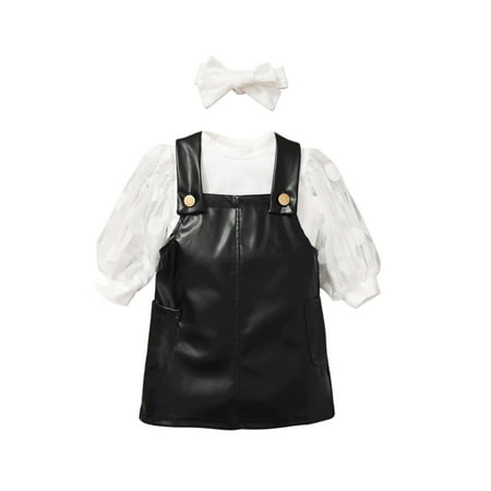 ZIYIXIN Toddler Baby Girl Fall Winter Outfits Lace Long Sleeve Blouse Shirt Tops Straps PU Leather Dress Headband Set White 4-5 Years
ZIYIXIN Toddler Baby Girl Fall Winter Outfits Lace Long Sleeve Blouse Shirt Tops Straps PU Leather Dress Headband Set White 4-5 Years