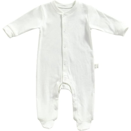 Newborn Baby Footed Romper Unisex Infant Organic Cotton Bodysuit Long Sleeve Button Down One-Piece Jumpsuit
Newborn Baby Footed Romper Unisex Infant Organic Cotton Bodysuit Long Sleeve Button Down One-Piece Jumpsuit