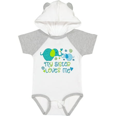 Inktastic My Sister Loves Me- Cute Elephants Gift Baby Boy or Baby Girl Bodysuit 
Inktastic My Sister Loves Me- Cute Elephants Gift Baby Boy or Baby Girl Bodysuit