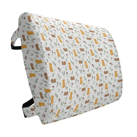 Cartoon Lumbar Pillow Simple Repetitive Pattern with Fox Teddy Bear Mushrooms and Fern Soft Back Cushion for Office Chairs with Adjustable Straps 14 x 13 Multicolor by Ambesonne
Cartoon Lumbar Pillow Simple Repetitive Pattern with Fox Teddy Bear Mushrooms and Fern Soft Back Cushion for Office Chairs with Adjustable Straps 14 x 13 Multicolor by Ambesonne