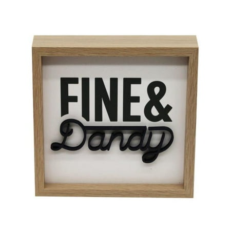 Kole Imports AC319-8 6 x 6 in. MDF Fine & Dandy Caption Box Decor - Pack of 8