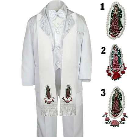 6pc Boy Toddler Baby Communion Baptism Christening White Tuxedo Suit Stole SM-20
6pc Boy Toddler Baby Communion Baptism Christening White Tuxedo Suit Stole SM-20