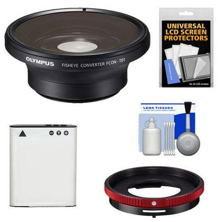 Olympus FCON-T01 Fisheye Converter Lens for Tough TG-3, TG-4 & TG-5 Waterproof Digital Camera with CLA-T01 Con