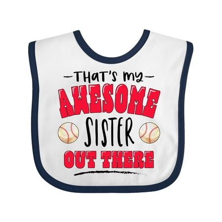 Inktastic That s My Awesome Sister Out There with Baseballs Gift Baby Boy or Baby Girl Bib
Inktastic That s My Awesome Sister Out There with Baseballs Gift Baby Boy or Baby Girl Bib