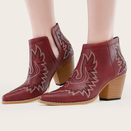 Aueoeo Wide Calf Boots For Women Cowboy Boots For Women Women s Boots High Heel Pointed Toe Boots Slip-On Shoes Embroidered Shoes Warm Boots Ankle Boots Winter Casual Women Sho
Aueoeo Wide Calf Boots For Women Cowboy Boots For Women Women s Boots High Heel Pointed Toe Boots Slip-On Shoes Embroidered Shoes Warm Boots Ankle Boots Winter Casual Women Sho