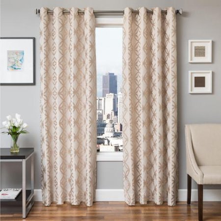 Softline Paxton Geometric Grommet Top Curtain Panel