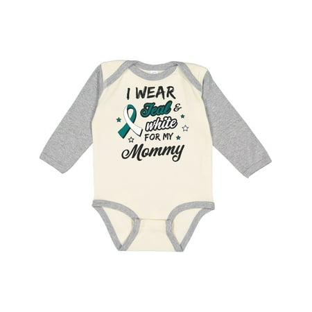 Inktastic I Wear Teal and White For My Mommy Gift Baby Girl Long Sleeve Bodysuit 
Inktastic I Wear Teal and White For My Mommy Gift Baby Girl Long Sleeve Bodysuit