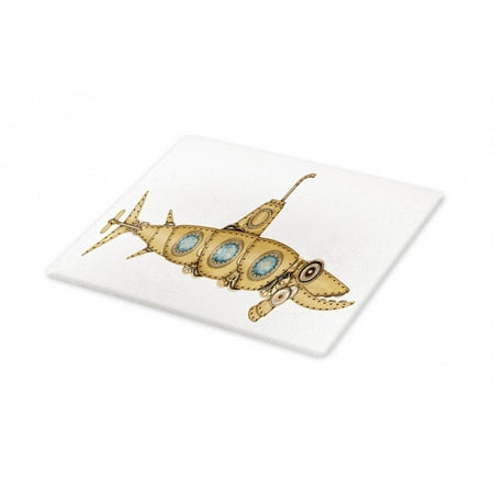 Steampunk Cutting Board Barracuda Fish Shape Inspired Submarine Image with Weathered Effect Decorative Tempered Glass Cutting and Serving Board in 3 Sizes by Ambesonne
Steampunk Cutting Board Barracuda Fish Shape Inspired Submarine Image with Weathered Effect Decorative Tempered Glass Cutting and Serving Board in 3 Sizes by Ambesonne