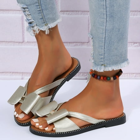 Bowknot Colorblock Flat Slippers Summer Bohemia Open Toe Slip On Slides Shoes Cute Nin Slip Slippers
Bowknot Colorblock Flat Slippers Summer Bohemia Open Toe Slip On Slides Shoes Cute Nin Slip Slippers