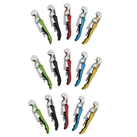 15 Pack Corkscrew Heavy Duty Wine Opener Set with Foil Cutter and Opener Wine Key for Waiters Home
15 Pack Corkscrew Heavy Duty Wine Opener Set with Foil Cutter and Opener Wine Key for Waiters Home