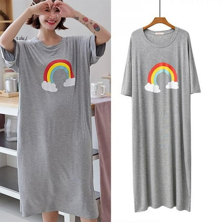 Pretty Comy Summer Short-sleeved Nightdress Cute Cartoon Sweet Dress Large Size Loose Home Nightdress Gray XXL
Pretty Comy Summer Short-sleeved Nightdress Cute Cartoon Sweet Dress Large Size Loose Home Nightdress Gray XXL