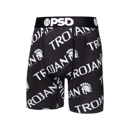 Men s PSD Black Trojan Logo HP Boxer Briefs - XL