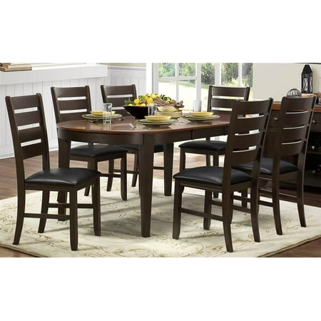 7-Pc Oval Dining Table Set