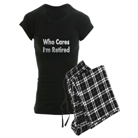 CafePress - WHO CARES Pajamas - Women s Dark Pajamas