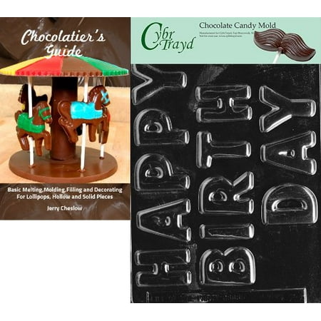 Cybrtrayd Happy Birthday Letters and Numbers Chocolate Candy Mold with Chocol...