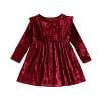 ShomPort Toddler Kids Girls Long Sleeve Dress Cute Velvet Dresses Round Neck Ruffle Midi Dress Fall Clothes
ShomPort Toddler Kids Girls Long Sleeve Dress Cute Velvet Dresses Round Neck Ruffle Midi Dress Fall Clothes