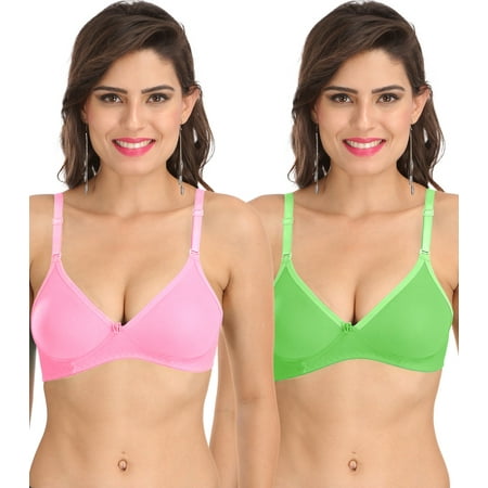 Ossirrio Women s Everyday Non Padded Non Wired 3/4th Coverage T-Shirt Bra with Free Transparent Strap Green Pink
Ossirrio Women s Everyday Non Padded Non Wired 3/4th Coverage T-Shirt Bra with Free Transparent Strap Green Pink