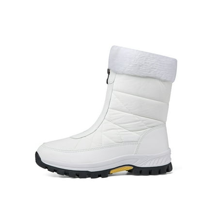 Lacyhop Womens Snow Boots Mid Calf Winter Boot Plush Lined Warm Bootie Cold Weather Non-slip Outdoor Shoes Round Toe Faux Fur Hiking Booties White 4.5
Lacyhop Womens Snow Boots Mid Calf Winter Boot Plush Lined Warm Bootie Cold Weather Non-slip Outdoor Shoes Round Toe Faux Fur Hiking Booties White 4.5