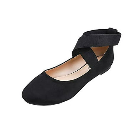 Feversole Women s Fashion Elastic Ankle Strap Shoes Round Toe Ballet Flat Black Faux Suede Size 6.5 M US
Feversole Women s Fashion Elastic Ankle Strap Shoes Round Toe Ballet Flat Black Faux Suede Size 6.5 M US
