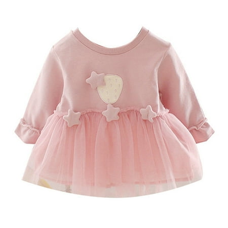 KAOU Baby Girls Autumn Solid Color Long Sleeve Stars Decor Stitching Tulle Dress
KAOU Baby Girls Autumn Solid Color Long Sleeve Stars Decor Stitching Tulle Dress