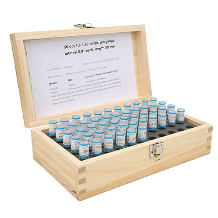 Bearing Steel 50 Pcs/Set Easy To Operate 1.5-1.99 Gauge Pin Assortment 1.5-1.99 Pin Gauge Set For Workshop Accessories Workshop Tools
Bearing Steel 50 Pcs/Set Easy To Operate 1.5-1.99 Gauge Pin Assortment 1.5-1.99 Pin Gauge Set For Workshop Accessories Workshop Tools