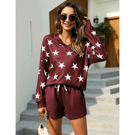Purcoar 2 Piece Women Casual Matching Lounge Round Neck Long Sleeve Nightwear Color Block with Pockets
Purcoar 2 Piece Women Casual Matching Lounge Round Neck Long Sleeve Nightwear Color Block with Pockets