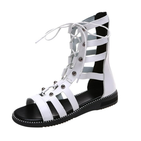 Jsezml Womens Sandals Summer Fashion Gladiator High Tops Flat Roman Sandals Lacing Up Steampunk Sandals for Young Women
Jsezml Womens Sandals Summer Fashion Gladiator High Tops Flat Roman Sandals Lacing Up Steampunk Sandals for Young Women