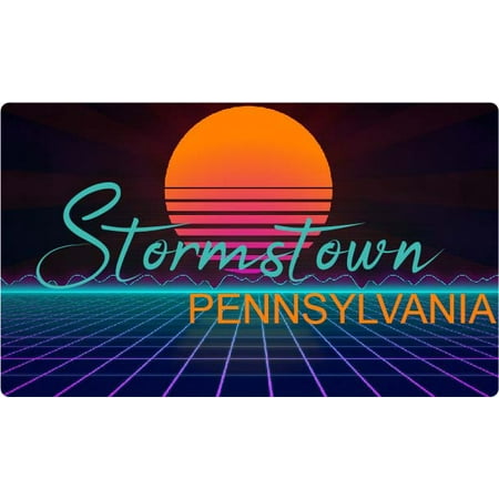 Stormstown Pennsylvania 4 X 2.25-Inch Fridge Magnet Retro Neon Design